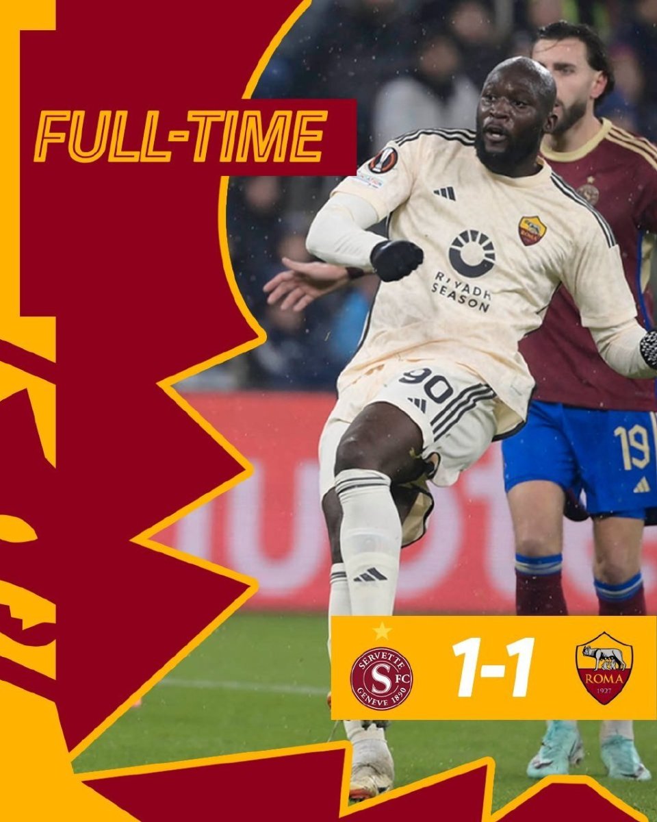 罗马客场逼平，稳居前四位置